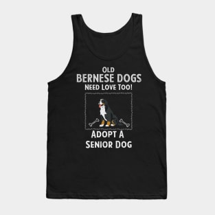 Senior Dog Adoption T-Shirt for Bernese Dog Lovers Tank Top